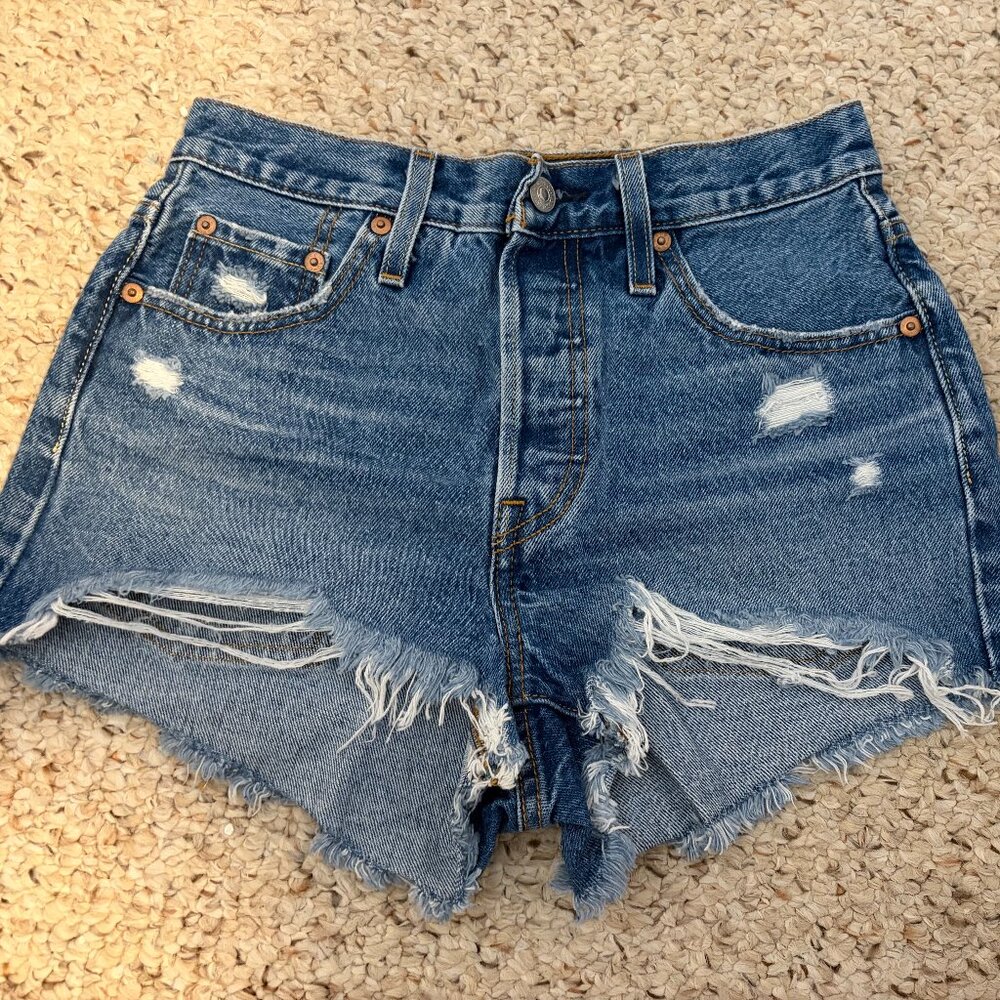 Levi’s 501 Medium Wash Denim Shorts – Vintage Fit